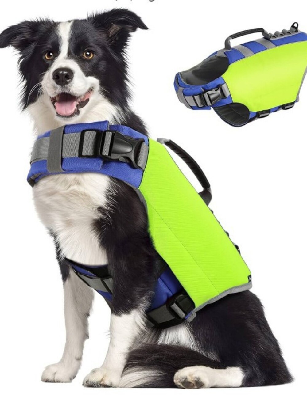 Pawaboo Dog Life Jacket, Adjustable Dog Life Jacket Size XL Neon Sides New